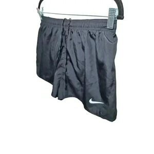 Nike Dri Fit Lined Athletic Running Shorts Womens Size Large Black Dark Wash
